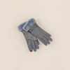 Pink plush edge warm gloves for women, thickened cold-proof touch screen style for autumn and winter Application Scenario